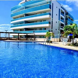  Apartamento Paraíso Em Com Vista Mar, Churrasqueira, Sauna E Piscina